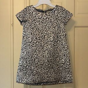 Crew cuts silver jacquard style dress for holidays, weddings, school programs!